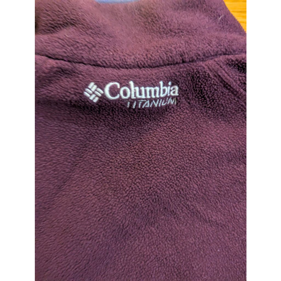Columbia Titanium Fleece Jacket Wine Full Zip Medium - Picture 11 of 13